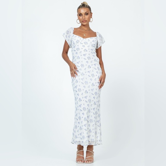 Princess Polly Dresses & Skirts - Princess Polly Hera Maxi Dress White Floral Sz 0